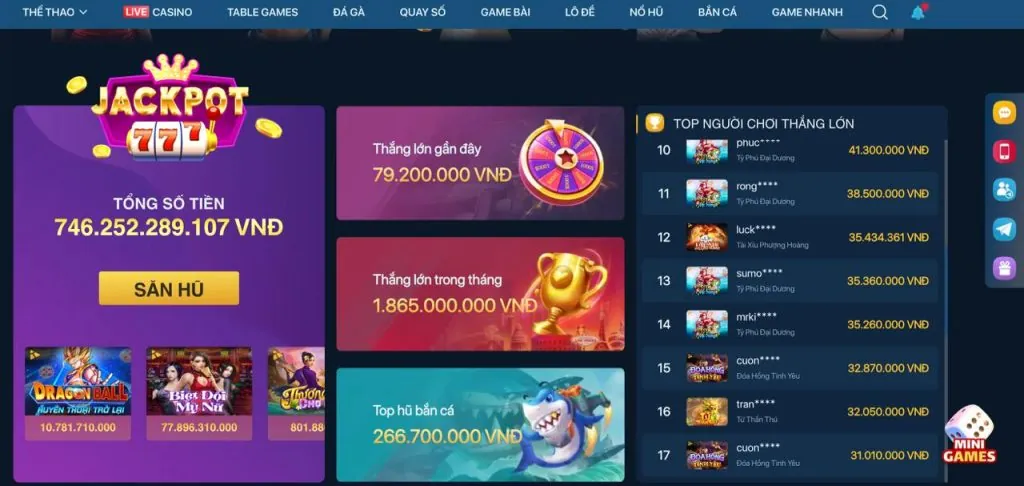 Các sản phẩm cá cược đa dạng của 789f bet: thể thao, casino, nổ hũ, bắn cá, đá gà